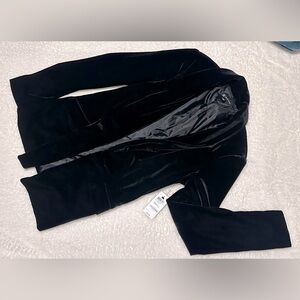 Long blazer in rich velvet